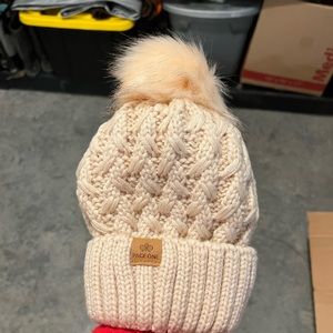 Cream beanie